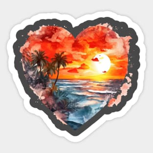 Beach Sunset 3 Sticker